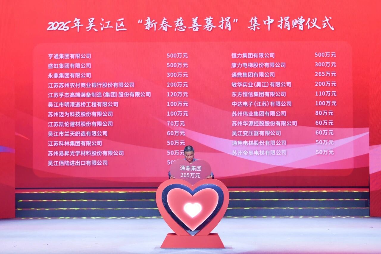 情暖吴江 与爱同行 | 龙腾国际举牌捐赠265万元助力区域发展